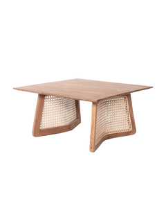 TEAK / RATAN COFFEE TABLE