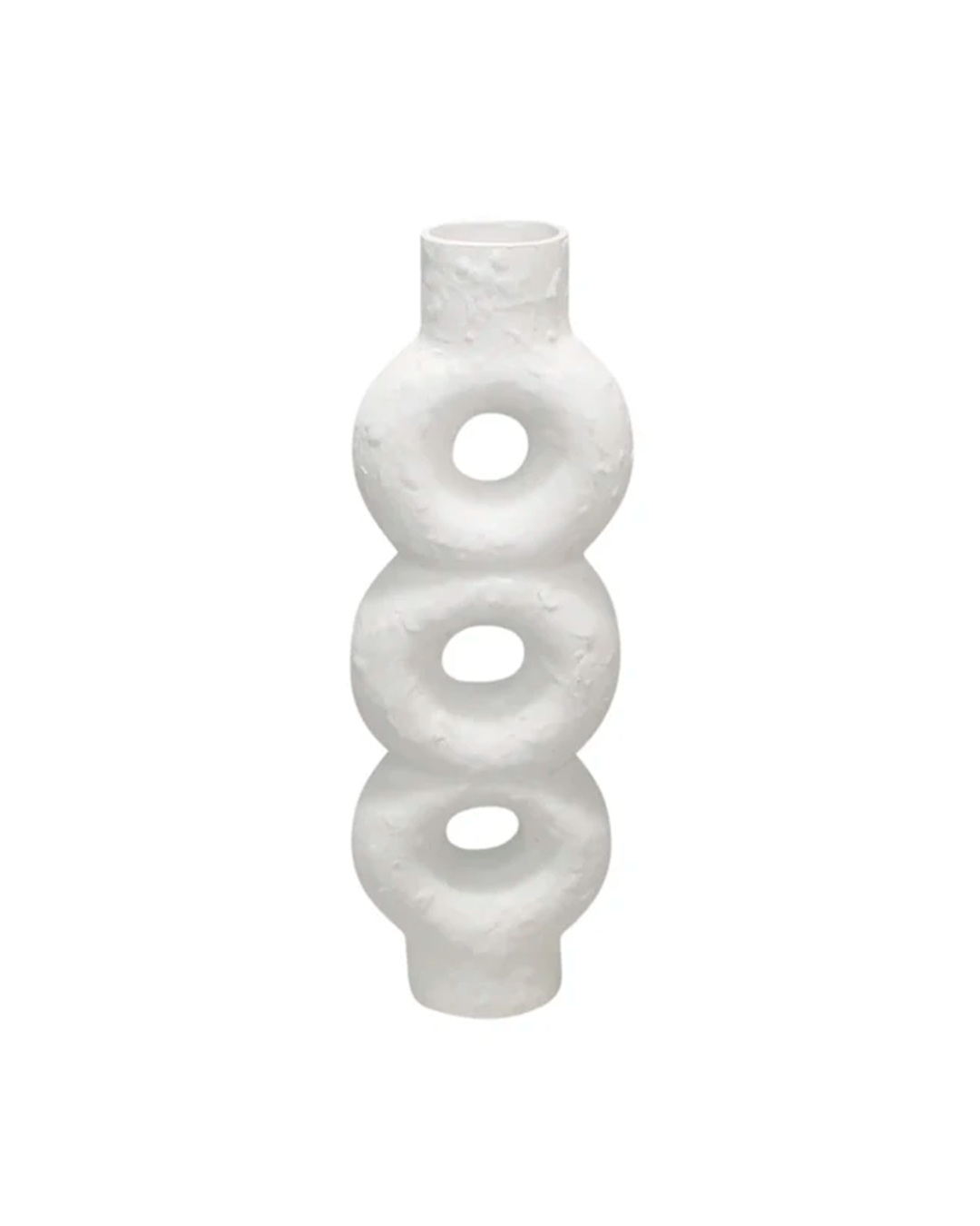 TEXTURED STACKED CRICLES VASE