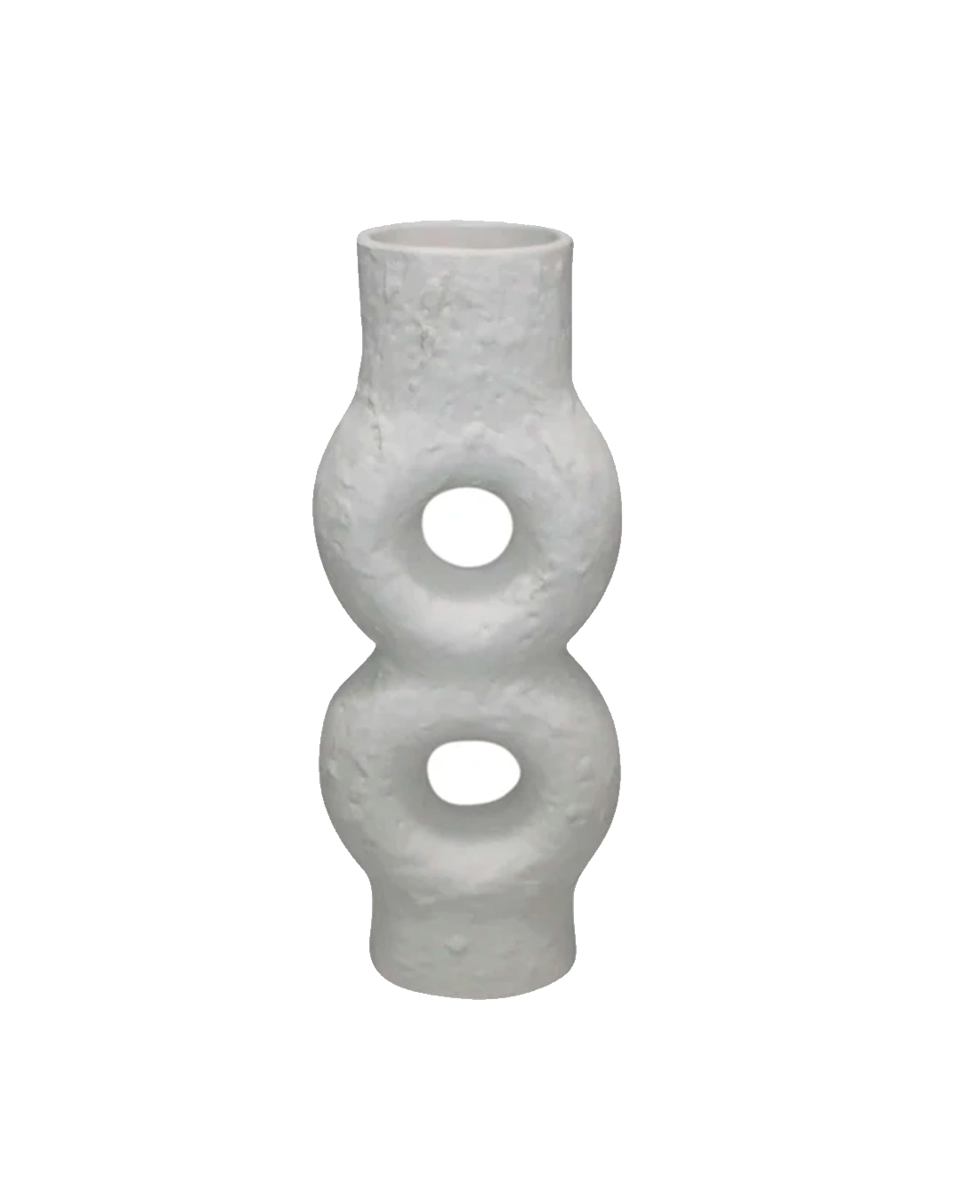 TEXTURED STACKED CRICLES VASE