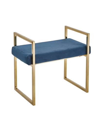 Velveteen Bench Gold / Blue