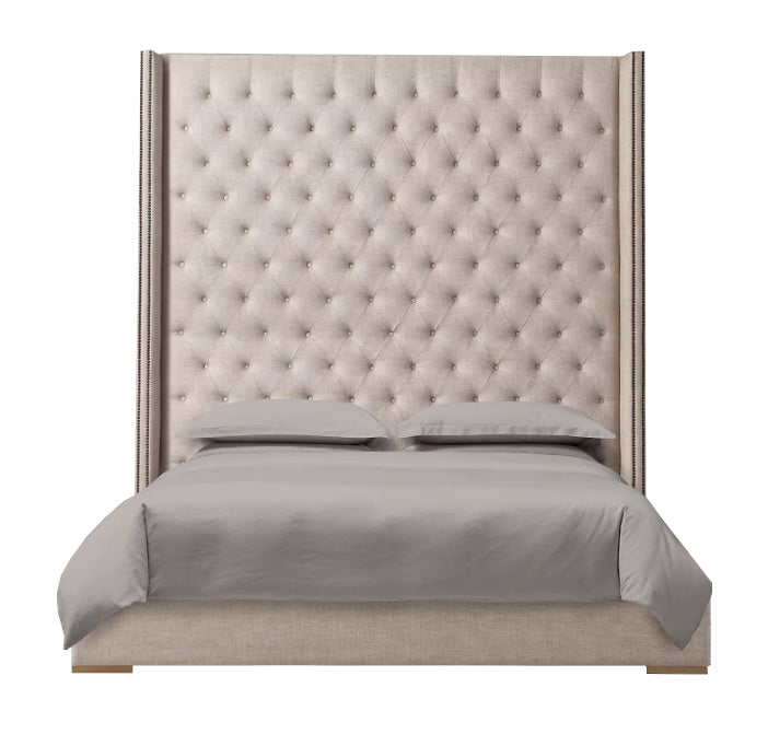 Diamond Tufted Bed with Studs