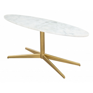 PARKER COFFEE TABLE WHITE & GOLD / -15%