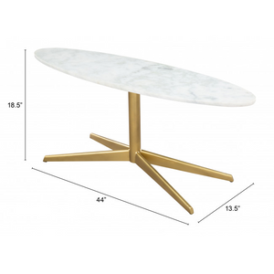 PARKER COFFEE TABLE WHITE & GOLD / -15%