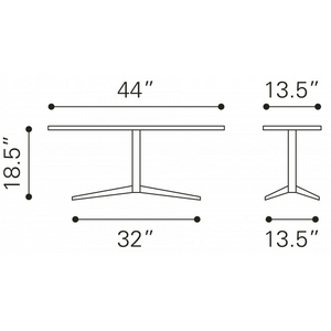 PARKER COFFEE TABLE WHITE & GOLD / -15%
