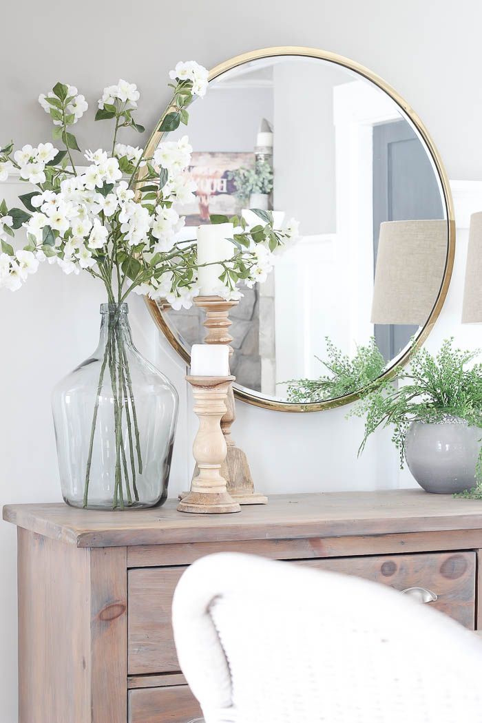 Round Framed Mirror