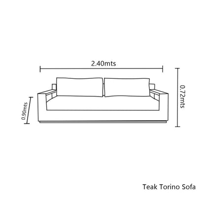 TEAK TORINO SOFA