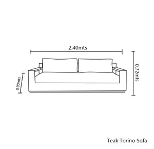 Teak Torino Sofa