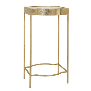 S/2 METAL ACCENT TABLES, GOLD/WHITE / -15%