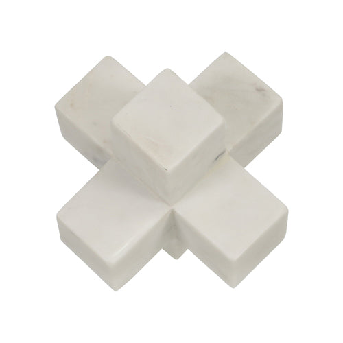 MARBLE 7" JACK DECO, WHITE