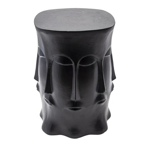 METAL MULTI-FACED STOOL, BLACK