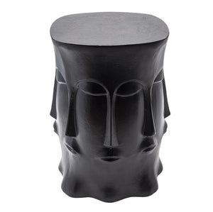 METAL MULTI-FACED STOOL, BLACK
