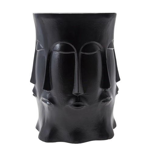 METAL MULTI-FACED STOOL, BLACK