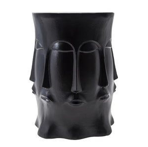METAL MULTI-FACED STOOL, BLACK