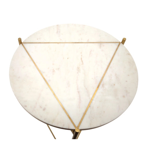 GEOMETRIC COFFEE TABLE, BLACK & WHITE MARBLE