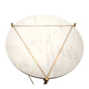 GEOMETRIC COFFEE TABLE, BLACK & WHITE MARBLE