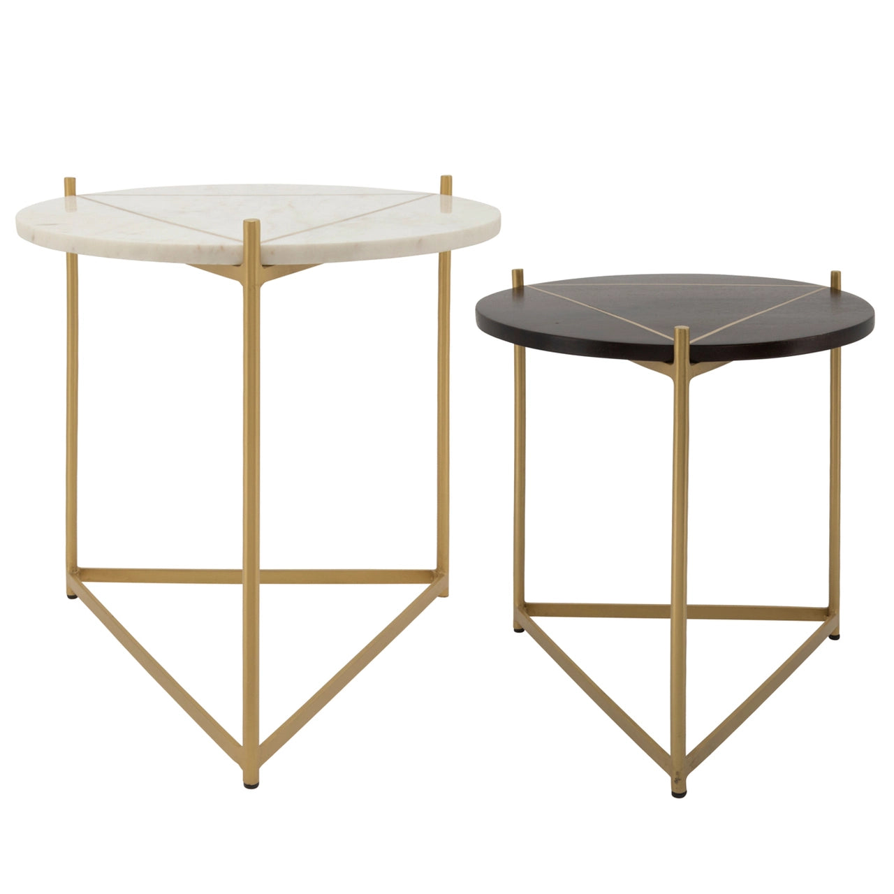 GEOMETRIC COFFEE TABLE, BLACK & WHITE MARBLE