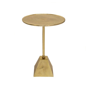 23" METAL SIDE TABLE, GOLD-KD