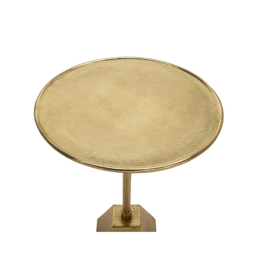 23" METAL SIDE TABLE, GOLD-KD