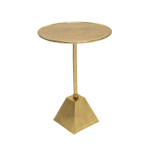 23" METAL SIDE TABLE, GOLD-KD