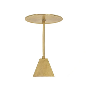 23" METAL SIDE TABLE, GOLD-KD