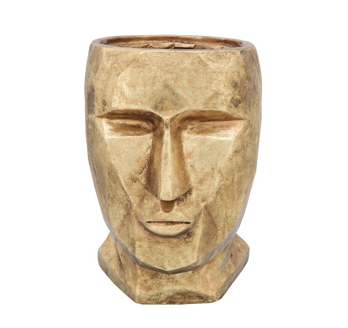RESIN, 17"H FACE VASE / -30%