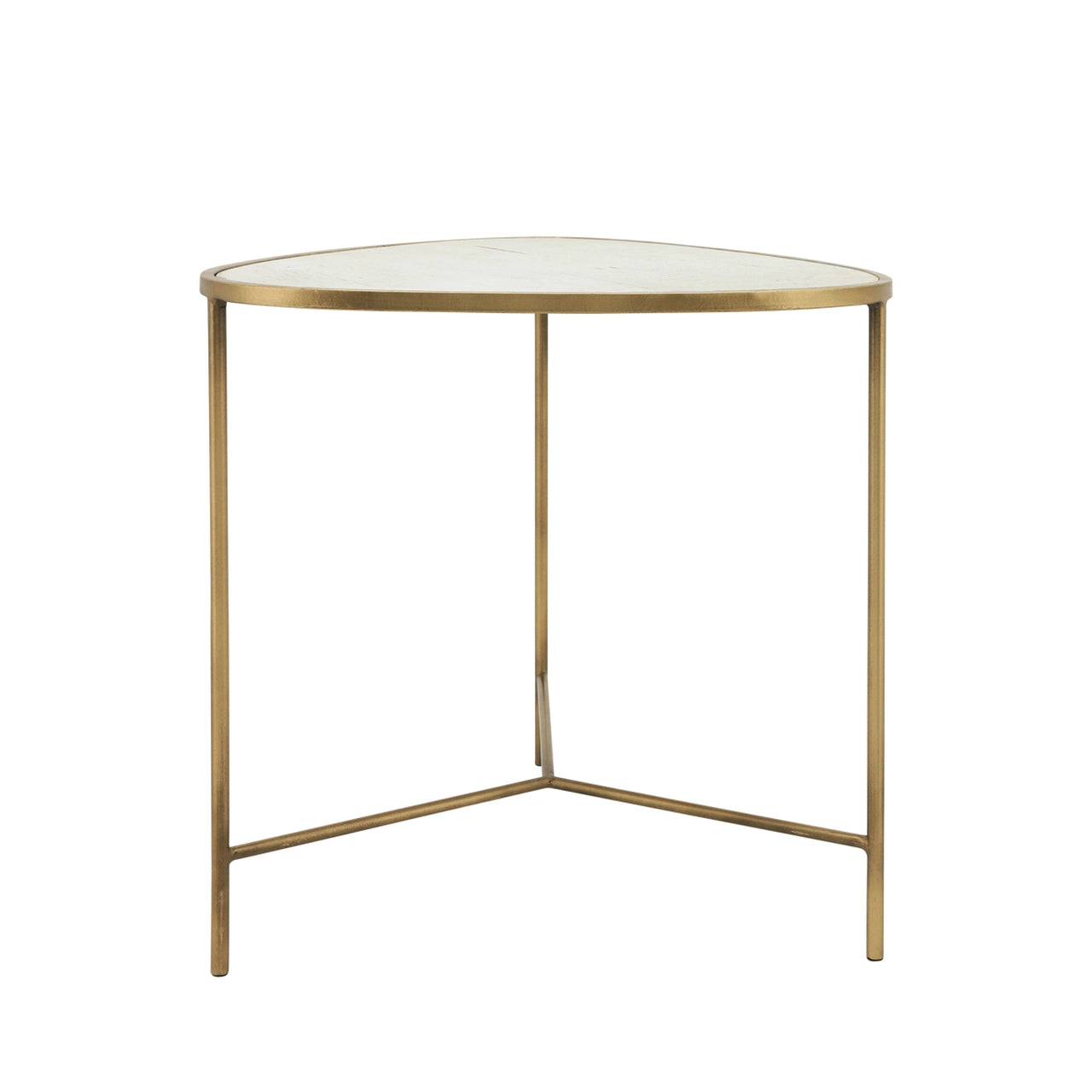 METAL, SIDE TABLES, WHITE-GOLD