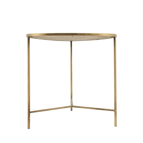 METAL, SIDE TABLES, WHITE-GOLD
