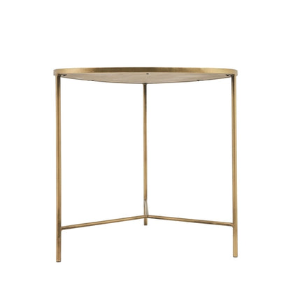 METAL, SIDE TABLES, WHITE-GOLD