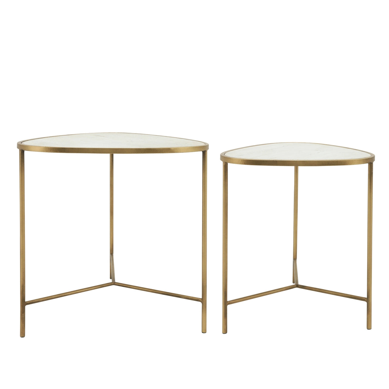 METAL, SIDE TABLES, WHITE-GOLD / -15%