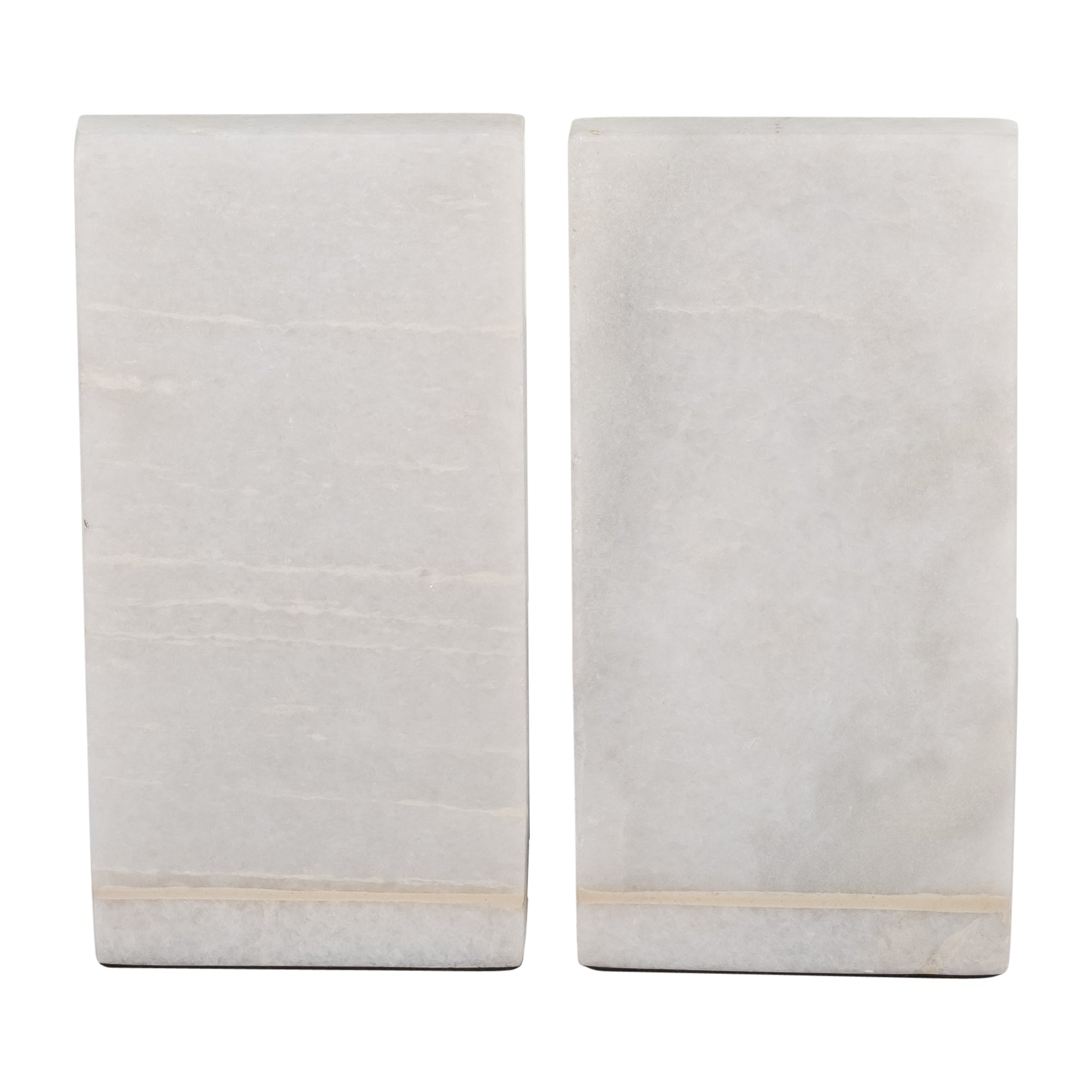MARBLE,S/2 6"H,ROUNDED BOOKENDS,BLA