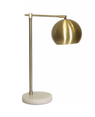 Metal Round Task Table Lamp 22" Gold