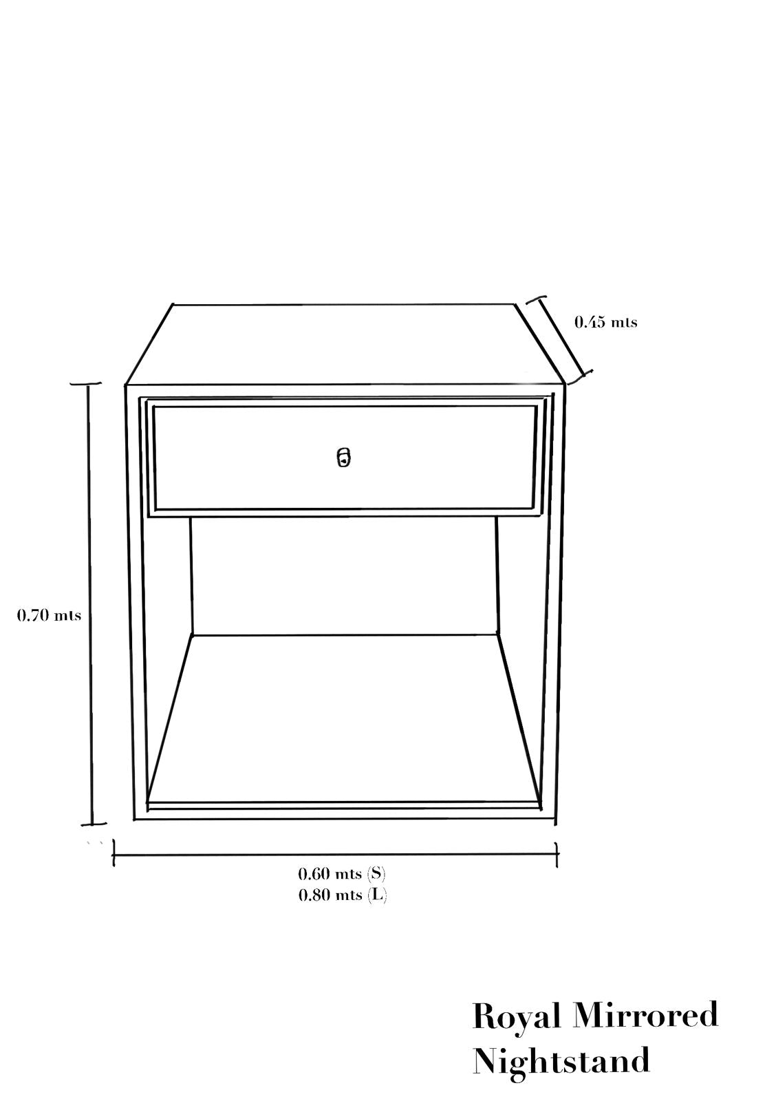 Royal Mirrored Nightstand