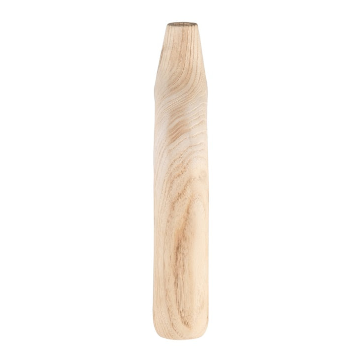 WOOD, 14"H CUT-OUT VASE, NATURAL
