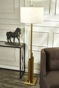 METAL 63" ART DECO FLOOR LAMP, GOLD - KD / -30%