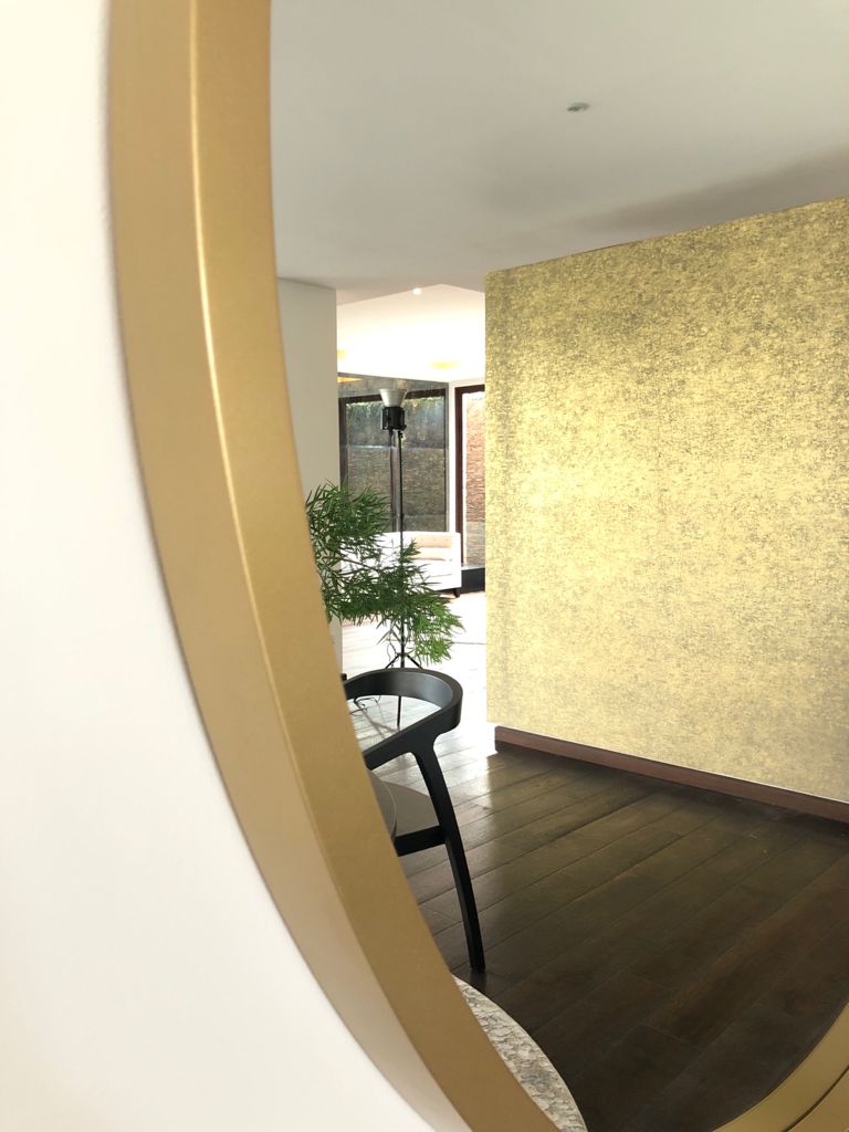 Round Framed Mirror
