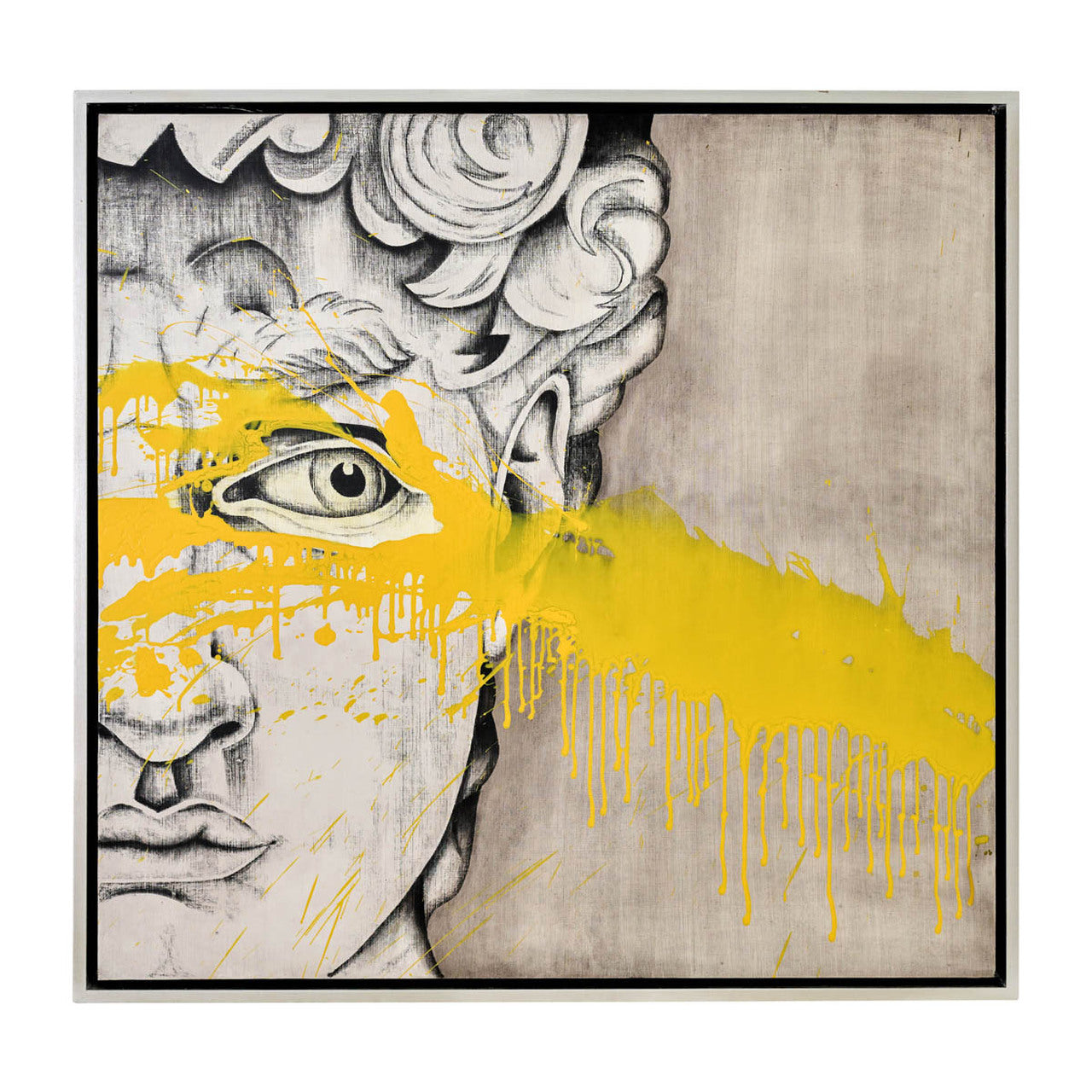 47x47, Hand Pntd David Yllw W/Mezzaine, Blk/Wht / -30%