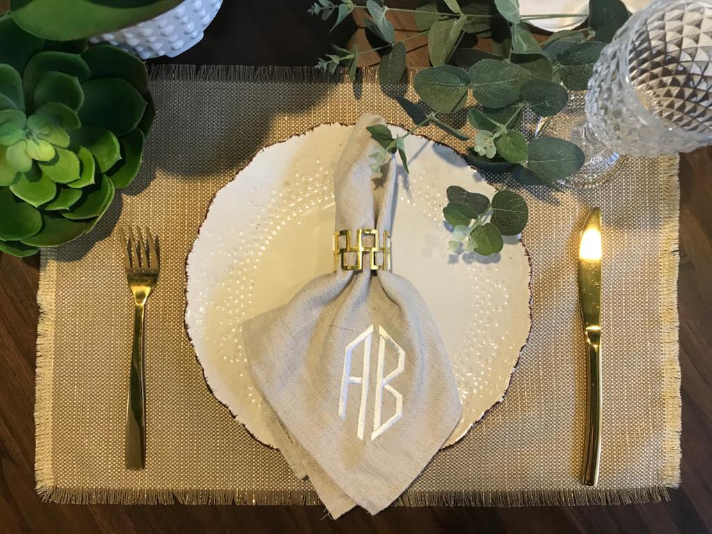 Bordado Monogram para Servilletas