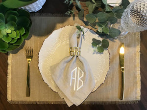 Bordado Monogram para Servilletas