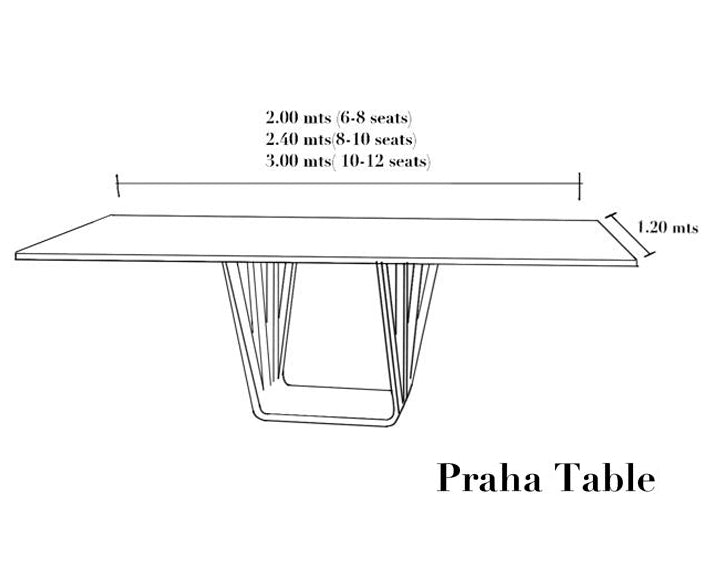 Praha Glass Table