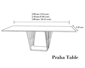 Praha Glass Table