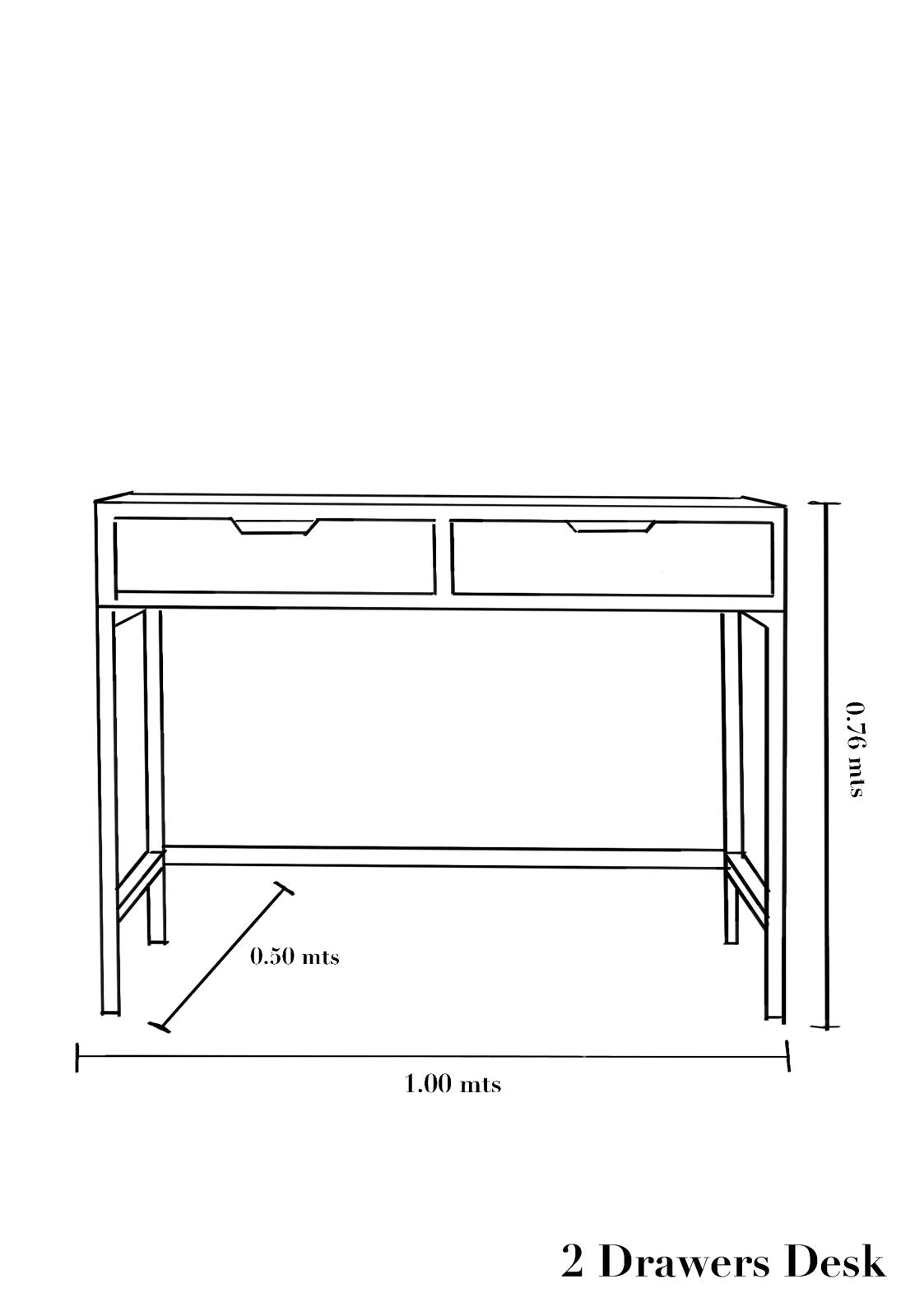 2 Drawers Desk