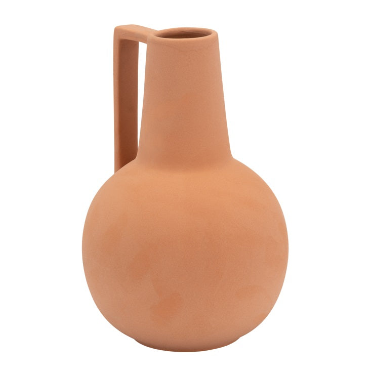 CER, 9",VASE,TERRACOTA