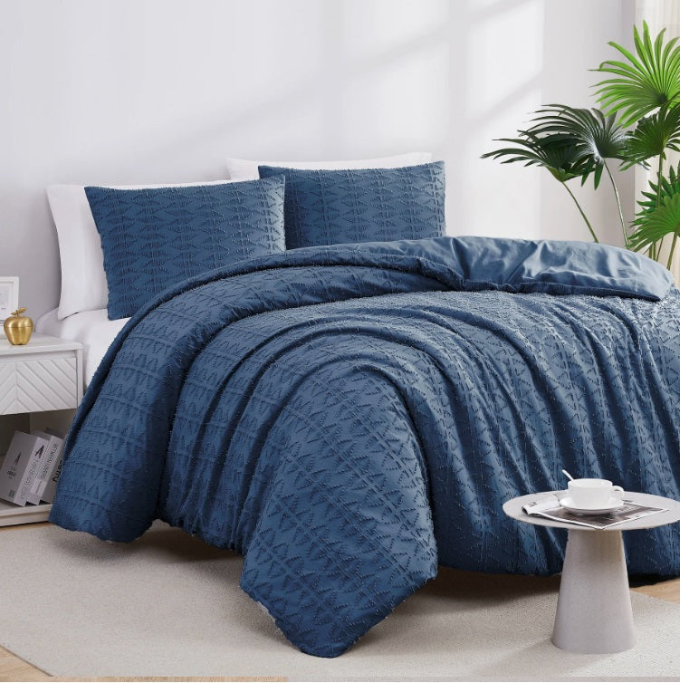 CLIPPED JACQUARD BALI DUVET COVER SET / -50%