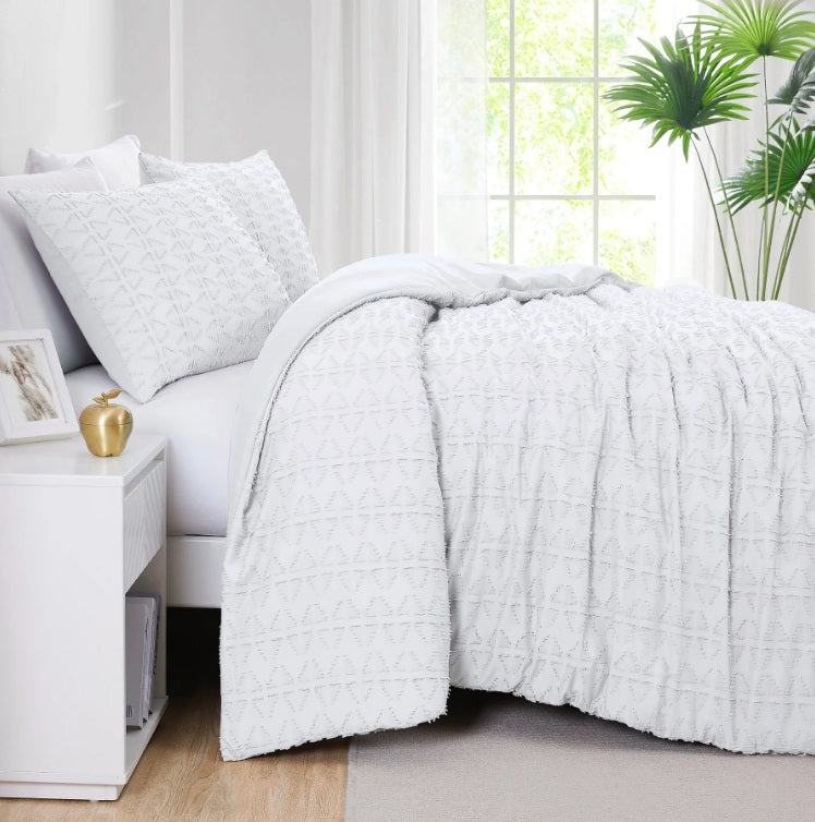 CLIPPED JACQUARD BALI DUVET COVER SET / -50%