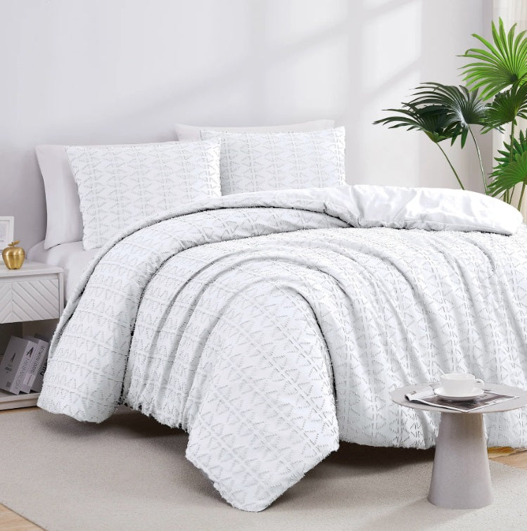 CLIPPED JACQUARD BALI DUVET COVER SET / -50%
