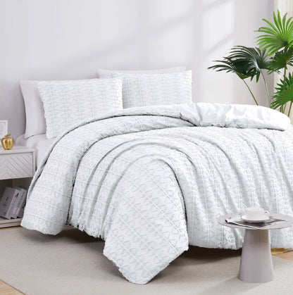CLIPPED JACQUARD BALI DUVET COVER SET / -50%