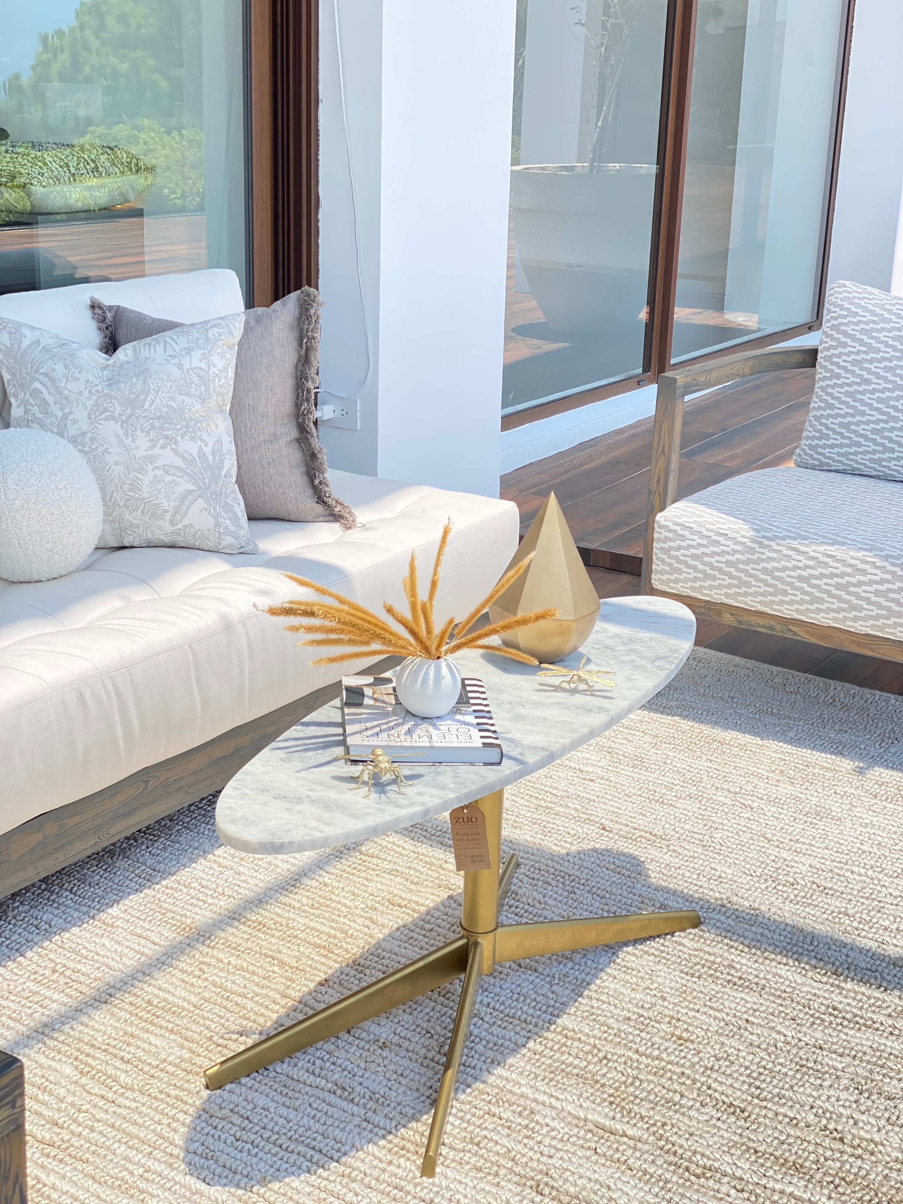 PARKER COFFEE TABLE WHITE & GOLD / -15%