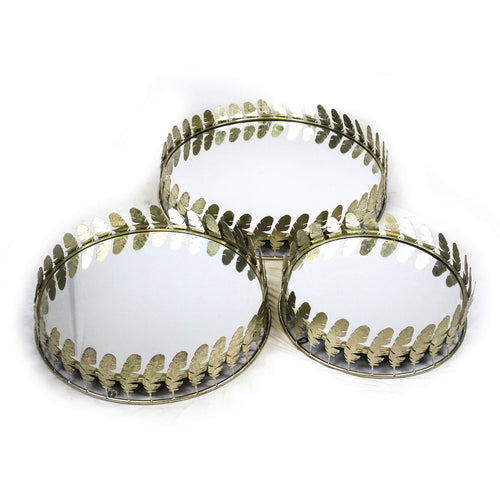 Gold Feather Rim Tray / -30%