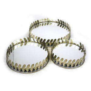 Gold Feather Rim Tray / -30%