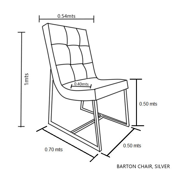 BARTON CHAIR, SILVER / -50%
